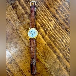 Vintage Lorus Mickey&Minnie Mouse Calendar Dress Watch Rare - Needs New Battery